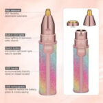 2 In 1 Eyebrow Trimmer For Women High Quality Hair Remover With Built-In Light - Image 2