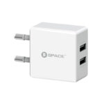 SPACE WC-101 Dual USB Wall Charger 2.4A with Micro USB Cable – Fast Charging Adapter for Android & iOS - Image 3