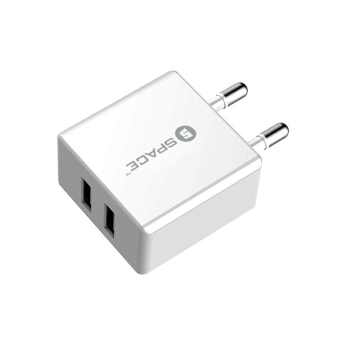 SPACE WC-101 Dual USB Wall Charger 2.4A with Micro USB Cable – Fast Charging Adapter for Android & iOS - Image 5