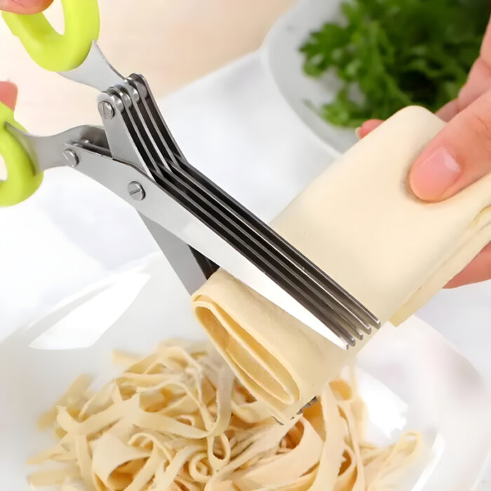 5-Layer Multifunctional Vegetable & Fruit Cutter Kitchen Scissor - Image 3