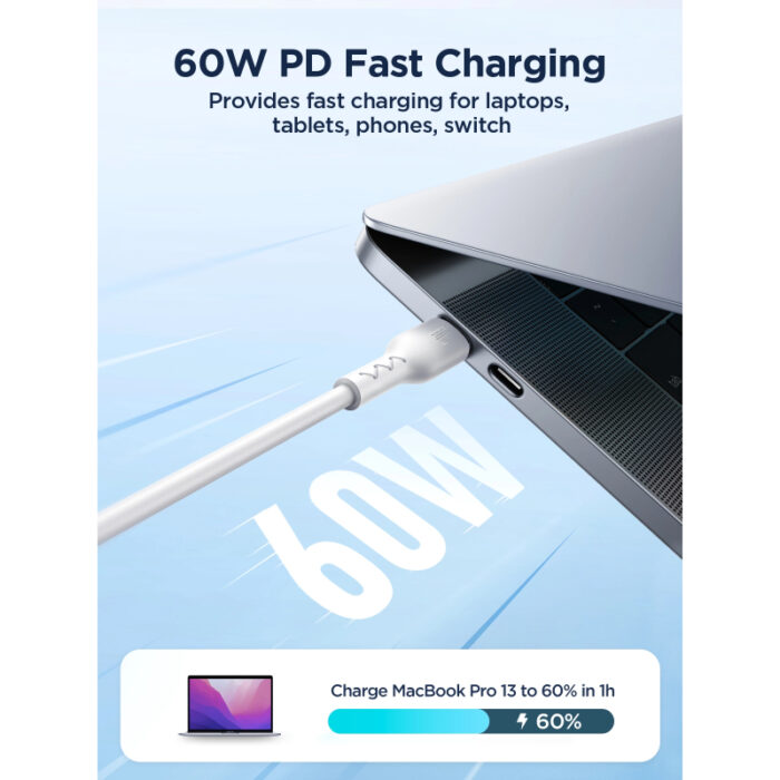 JOYROOM A26 60W Type-C to Type-C Fast Charging High-Quality Data Cable 780 - Image 2