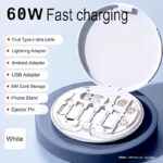 60W Multifunctional Fast Charging Data Cable Set – Portable 5-in-1 Charging Solution - Image 12