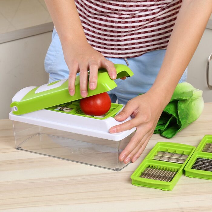 12pcs Set Nicer Dicer Plus Multi-Function Kitchen Tool Vegetables Fruits Dicer Food Slicer Cutter - Image 4