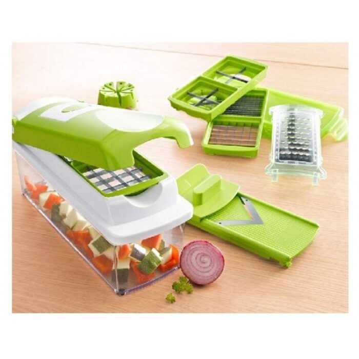 12pcs Set Nicer Dicer Plus Multi-Function Kitchen Tool Vegetables Fruits Dicer Food Slicer Cutter - Image 1