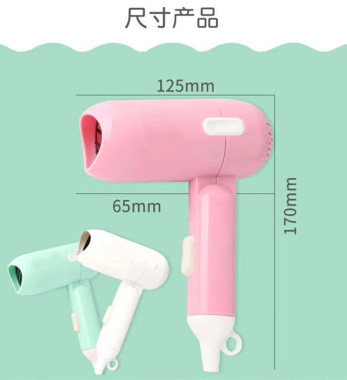 1400W Mini Hair Dryer Foldable House Thermostatic Air Collecting Traveler Blower - Image 4