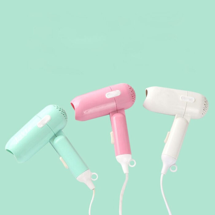 1400W Mini Hair Dryer Foldable House Thermostatic Air Collecting Traveler Blower - Image 1