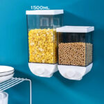 1500ml Transparent Body Eco-Friendly Wall Mounted Grain Storage Box - Image 2