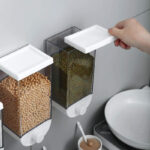 1500ml Transparent Body Eco-Friendly Wall Mounted Grain Storage Box - Image 6