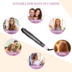 2 In 1 Hair Straightener And Curler Iron Tourmaline Ceramic Twisted Flat Iron With LCD Display - Image 2