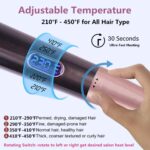 2 In 1 Hair Straightener And Curler Iron Tourmaline Ceramic Twisted Flat Iron With LCD Display - Image 5