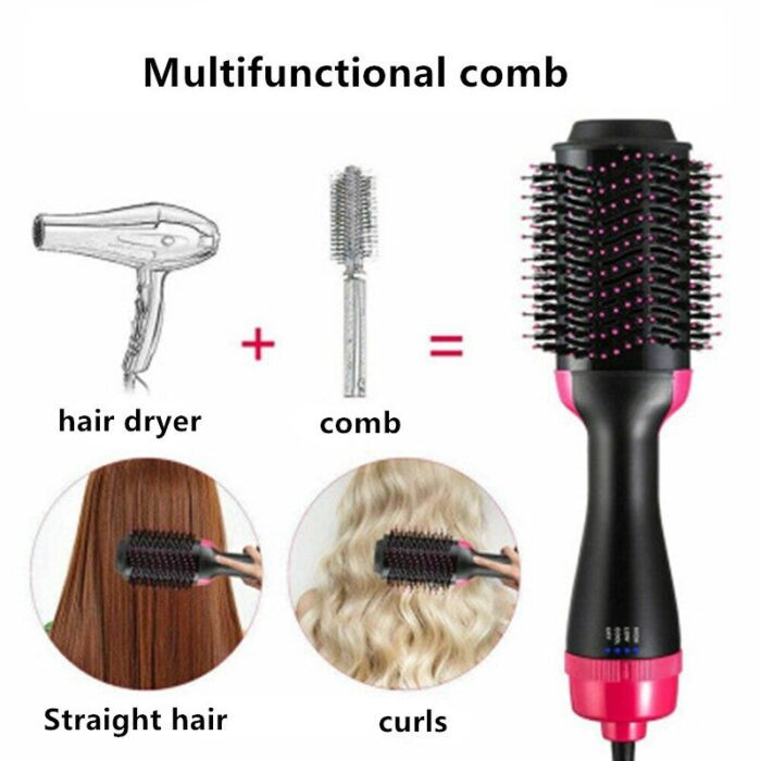 2 In 1 One Step Hair Dryer And Volumizer Warm Air Fast Styling Straightener & Curls Styler - Image 6