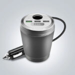 Car Cup Holder Power Adapter with Bluetooth FM Transmitter, LED Display & 3 USB Charging Ports - Image 6