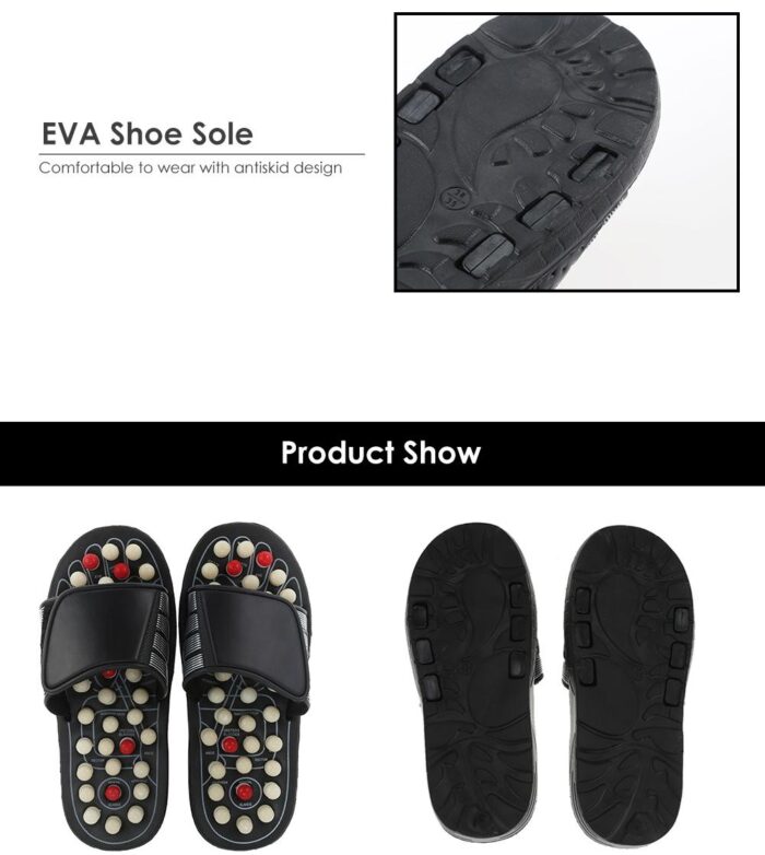 Foot Massage Slipper Foot Care Rotating Acupuncture Height Adjustable Foot Relax Massager Sandal Reflex Slipper - Image 4