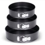 3 Pcs 24cm/26cm/28cm Round Non Stick Spring Form Cake Mold Baking Pan
