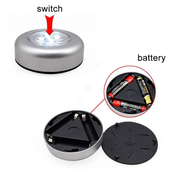 3Pcs LED Wireless Night Light Stick Click Touch Lamp Car Cabinet Closet Lamp - Image 4