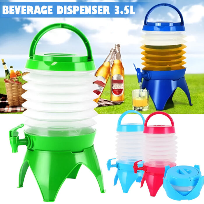 3.5-Liter Mini Portable Manual Foldable Multi-Purpose Beverage Dispenser - Image 12
