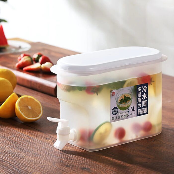 3.5L Water Jug With Faucet Lemon Juice Jug Kitchen Drinkware Kettle Pot Heat Resistant - Image 2