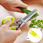 5-Layer Multifunctional Vegetable & Fruit Cutter Kitchen Scissor - Image 6