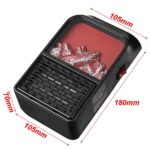 900W Mini Electric Fan Heater Remote Control Portable Plug-In Room Heater Air Heating - Image 2