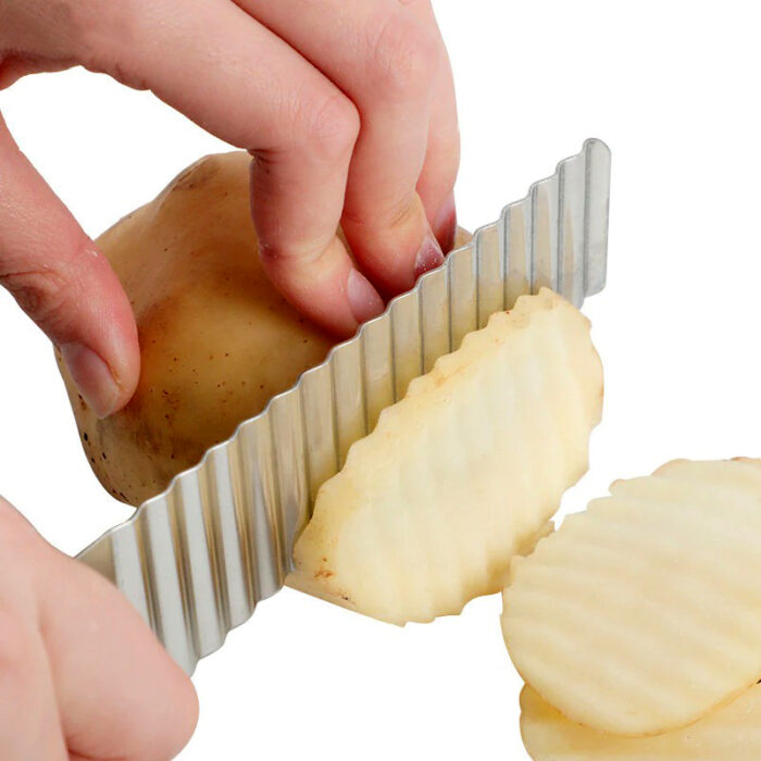 Pack Of 4 French Fries Cutter Stainless Steel Waving Knives - Image 8