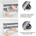 4-in-1 Multi-Purpose Wall-Mounted Kitchen Organizer Shelf with Foil Dispenser - Image 11