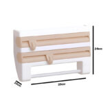 4-in-1 Multi-Purpose Wall-Mounted Kitchen Organizer Shelf with Foil Dispenser - Image 12