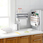4-in-1 Multi-Purpose Wall-Mounted Kitchen Organizer Shelf with Foil Dispenser - Image 5