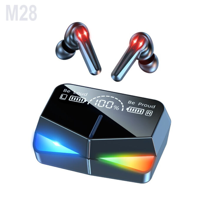 M28 Bluetooth 5.1 Touch Control Gaming Headset With Microphone And LED Display - Image 1