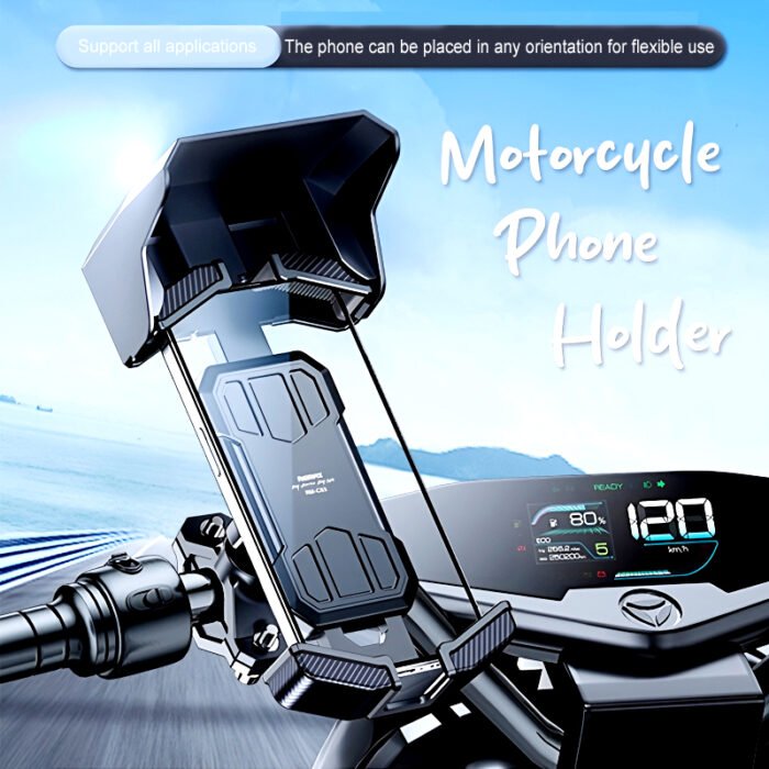 Remax RM-C53 Sunshade And Rainproof Cycling Quick Access Mobile Phone Holder - Image 1