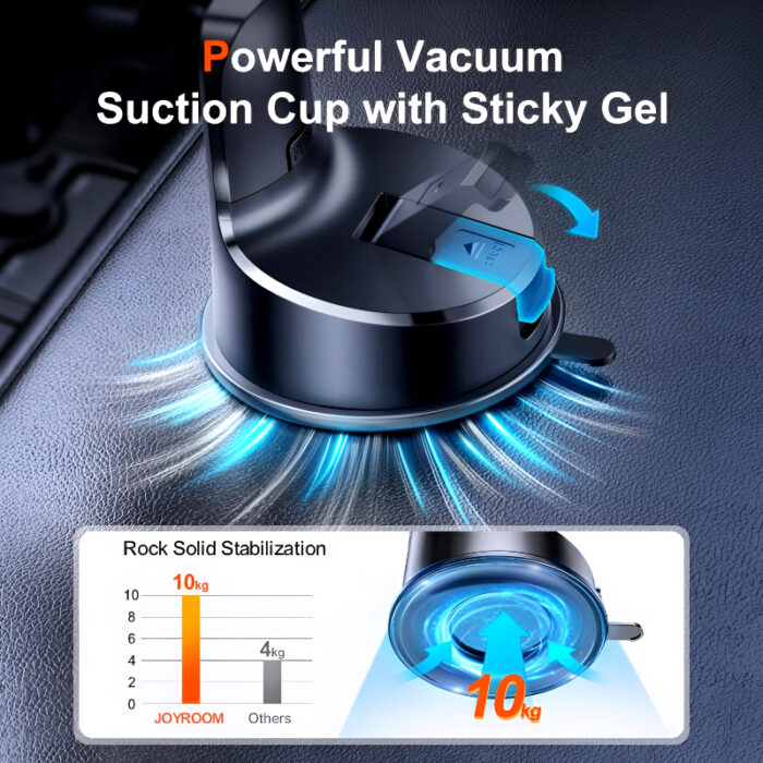 JR-ZS284 Joyroom Car Phone Holder with Sturdy Suction Cup and 360° Rotation - Image 4