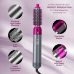 5 In 1 Detachable Hair Dryer Electric Blow Dryer Comb Negative Ion Straightener & Hair Curler - Image 3