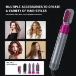 5 In 1 Detachable Hair Dryer Electric Blow Dryer Comb Negative Ion Straightener & Hair Curler - Image 5
