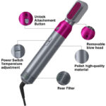 5 In 1 Detachable Hair Dryer Electric Blow Dryer Comb Negative Ion Straightener & Hair Curler - Image 8