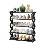 5 Layers X-Type Foldable Fashion Shoe Organizer Stand - Image 3