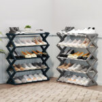 5 Layers X-Type Foldable Fashion Shoe Organizer Stand - Image 4