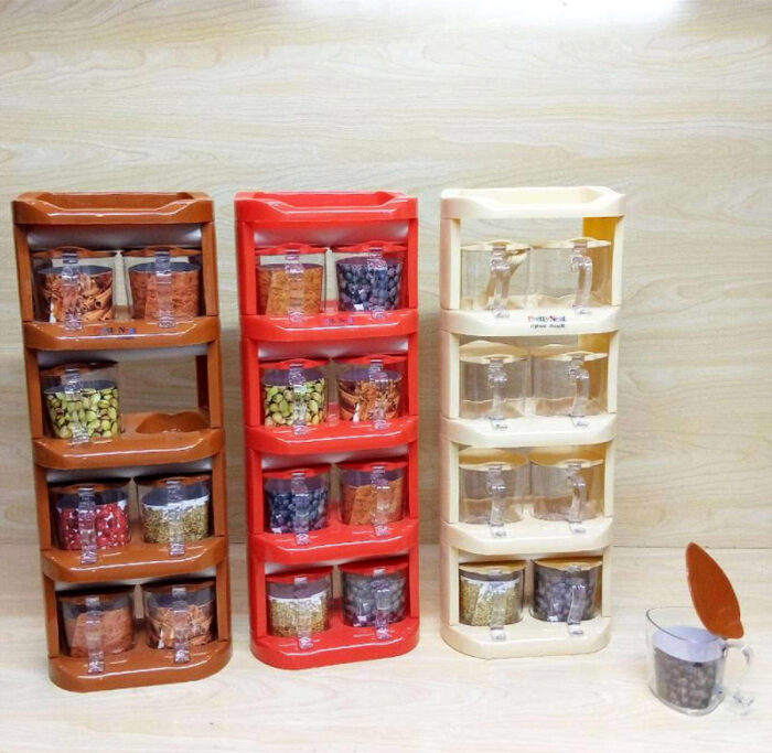 Pretty Neat 5 Tier New Vertical Style Spice Rack 8 PCs Set - Image 1