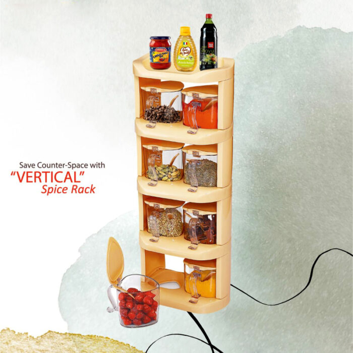 Pretty Neat 5 Tier New Vertical Style Spice Rack 8 PCs Set - Image 5