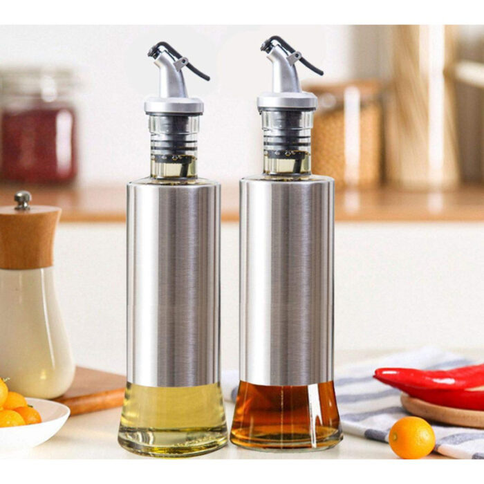 500ml High-Quality Stainless-Steel Covered Smart Glass Oil Bottle - Image 10