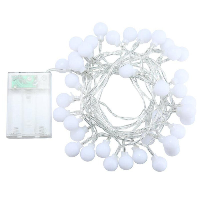 5M LED String Fairy Lights With 50 Ball Shaped Bulbs For Home And Outdoor Decoration - Image 4