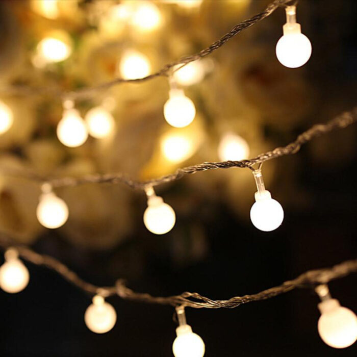 5M LED String Fairy Lights With 50 Ball Shaped Bulbs For Home And Outdoor Decoration - Image 7