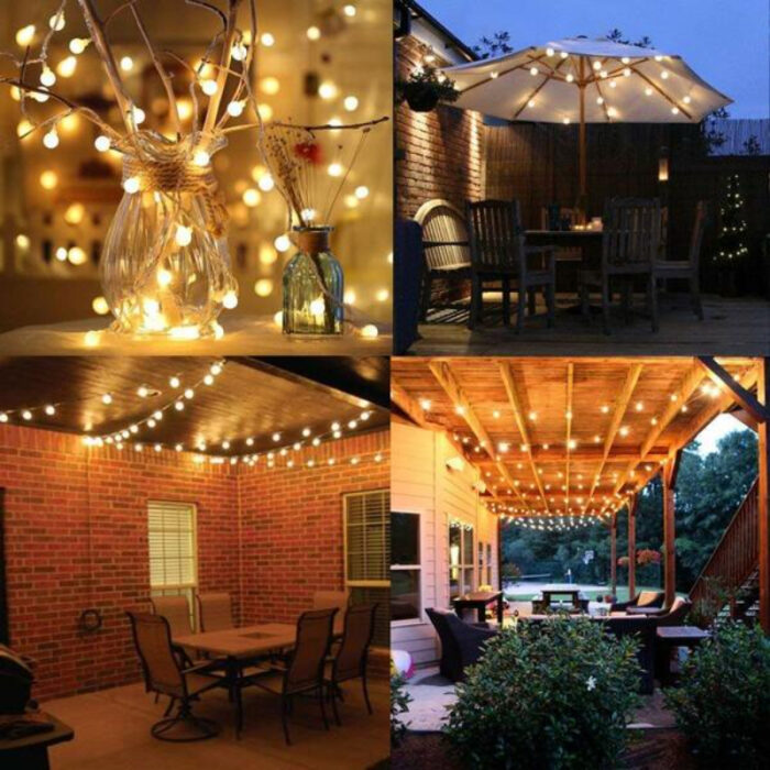 5M LED String Fairy Lights With 50 Ball Shaped Bulbs For Home And Outdoor Decoration - Image 10