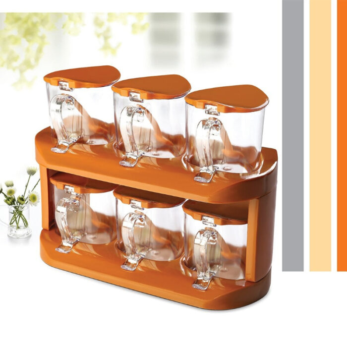 6 Pcs Fashion Style Seasoning Spice Rack Set - Image 1