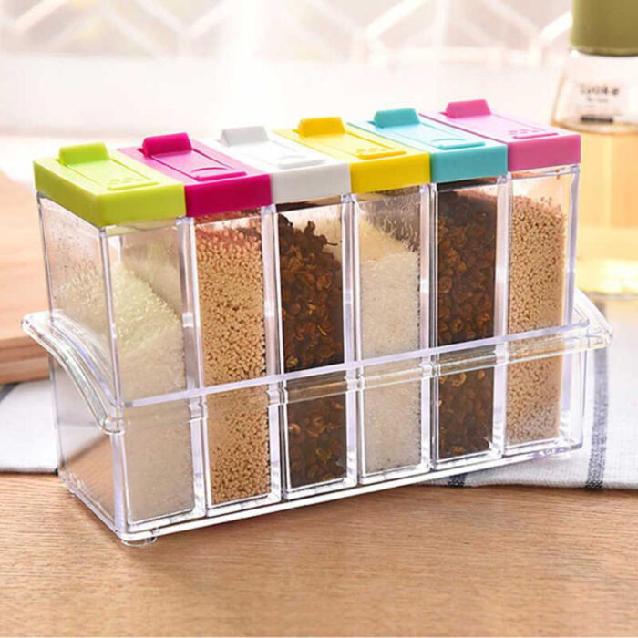 6 PCs Plastic Spice Shaker Seasoning Boxes Plastic Storage Container - Image 2