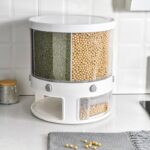 10 Kg 6-In-1 Kitchen Food Container Organizer With 360 Degree Rotatable Design - Image 4