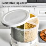 10 Kg 6-In-1 Kitchen Food Container Organizer With 360 Degree Rotatable Design - Image 5