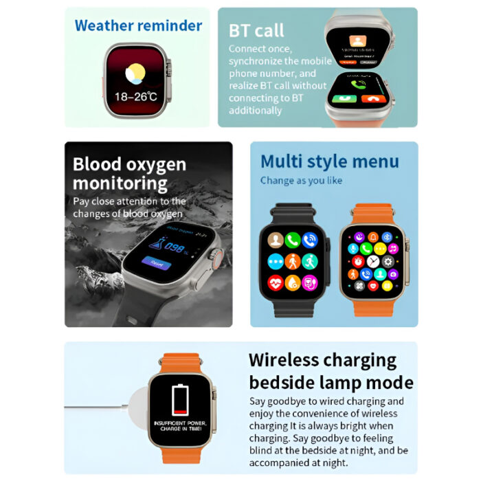 7-in-1 Ultra 2.01 Big Display Smartwatch with 7 Straps – Ultimate Versatility - Image 4