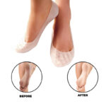 Pack Of 4 Pairs Smiling Foot Anti Crack Full Length Silicone Foot Protector Moisturizing Socks For Foot-Care - Image 3