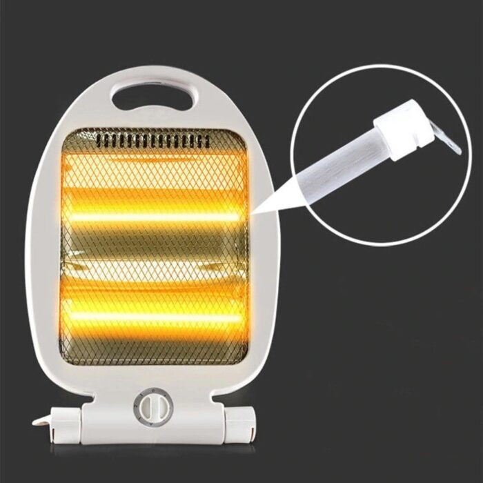 800W Instant Heating Portable Electric Quartz Heater With Auto Tip-Over Protection - Image 3
