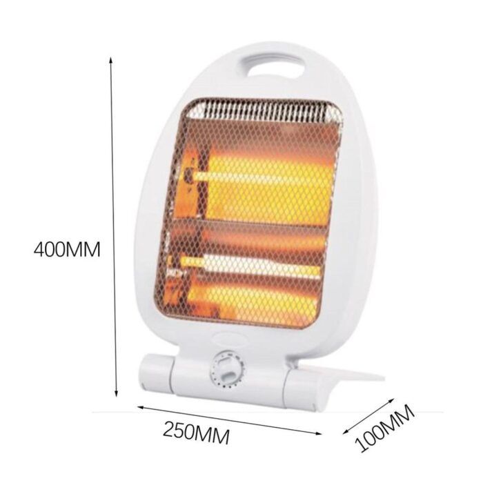 800W Instant Heating Portable Electric Quartz Heater With Auto Tip-Over Protection - Image 4