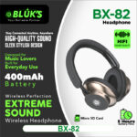 BLUK’S BX-82 Wireless Headphones–Extreme Sound Quality, Stylish Design & Endless Entertainment - Image 2